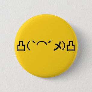 Mo' Angry Emoticon Japans Kaomoji Ronde Button 5,7 Cm