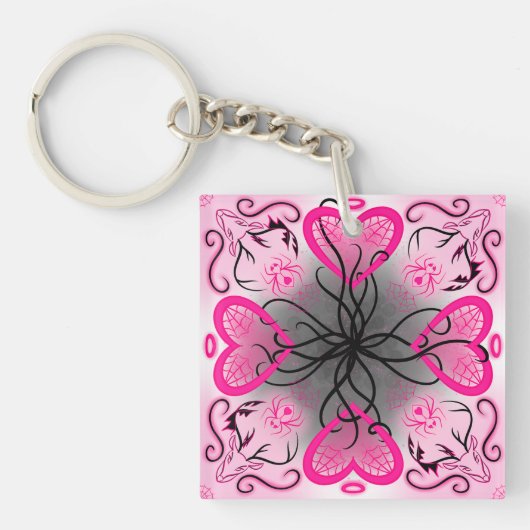 "Mo Limn Twa" zei de spin tegen het hert Sleutelhanger (Voorkant)