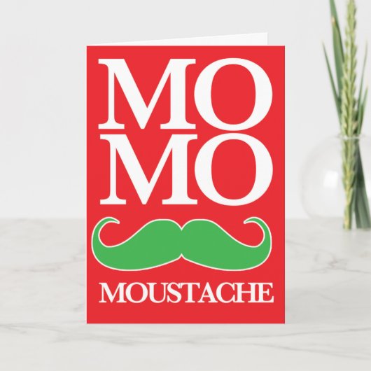 Mo Merry Mustache Kaart (Voorkant)