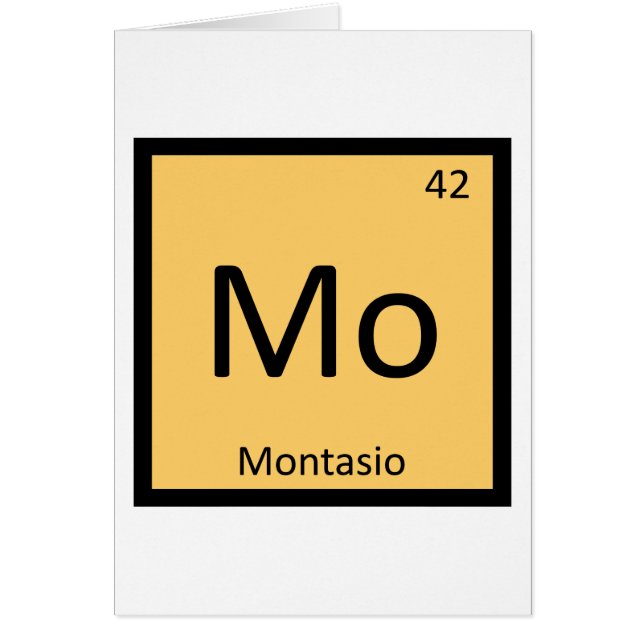 Mo - Montasio Chimie au fromage Tableau périodique (Devant)