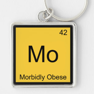 Mo - Morbidly Obese Grappig Chemie Element T-shirt Sleutelhanger