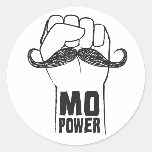 Mo Power Ronde Sticker (Voorkant)