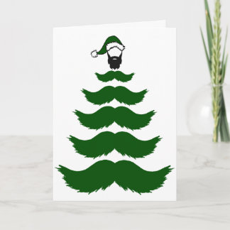Mo Snorhaar Kerstboom Baard Groen Snor Kaart