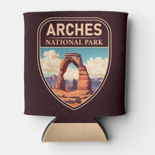 Moab Arches National Park Utah Delicate Arch Retro Blikjeskoeler (Voorkant)