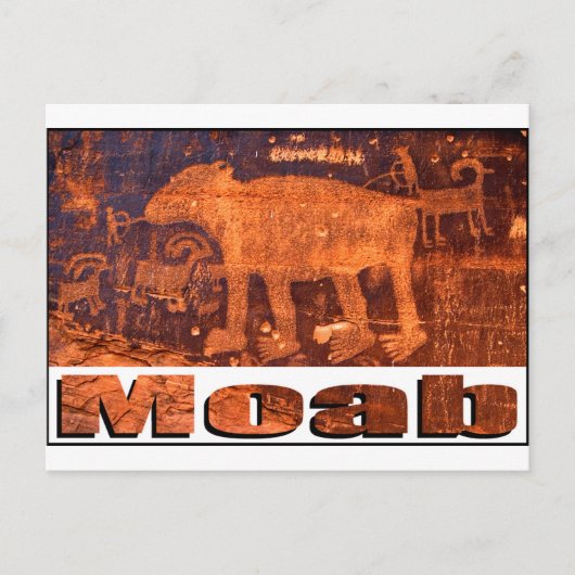 Moab Beer Petroglyph Briefkaart (Voorkant)