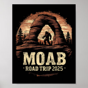 Moab Bigfoot Trip Vintage Utah Wegreis Wandeltocht Poster