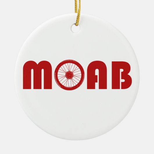 Moab (Bike Wheel) Keramisch Ornament (Voorkant)