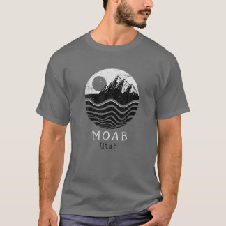 Moab  Mountains Hiking Camping Utah Retro T-shirt