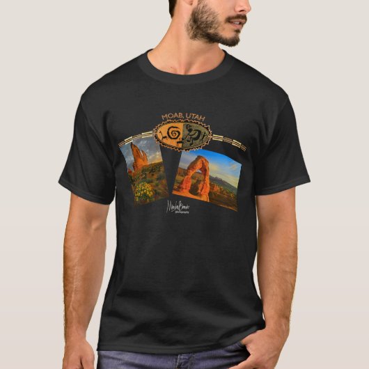 MOAB, UT Black T-shirt (Voorkant)