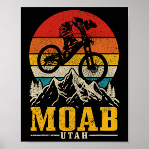 Moab Utah Antieke Mountainbike Mtb Downhill Usa Poster
