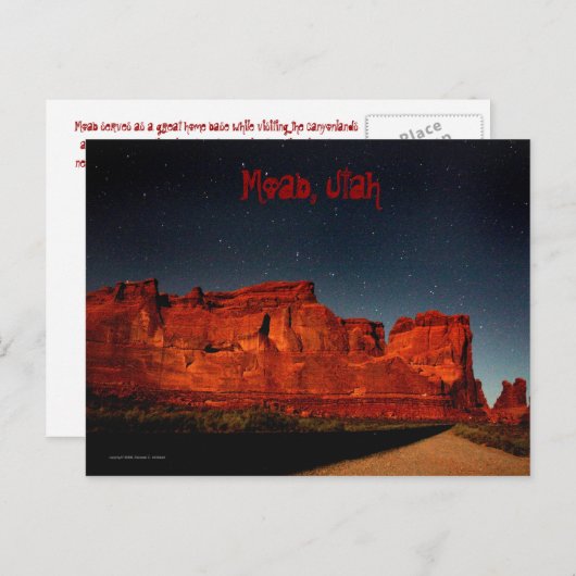 Moab, Utah Briefkaart (Voorkant / Achterkant)
