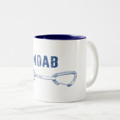 Moab Utah Climate Quickdraw Tweekleurige Koffiemok (Voorkant rechts)