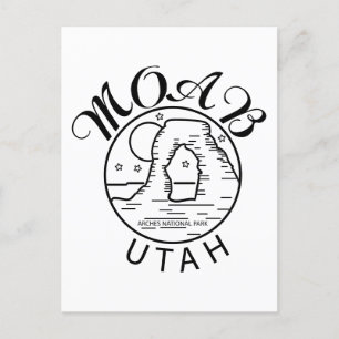 Moab Utah  minimalistisch arsenavontuur Briefkaart