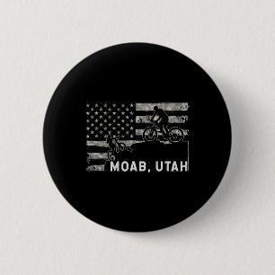 Moab Utah Mountainbiken Patriottische Vlag Van De Ronde Button 5,7 Cm