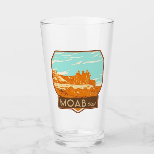 Moab Utah Pint Glass Glas (Voorkant)