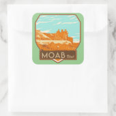 Moab Utah Square Stickers (Tas)