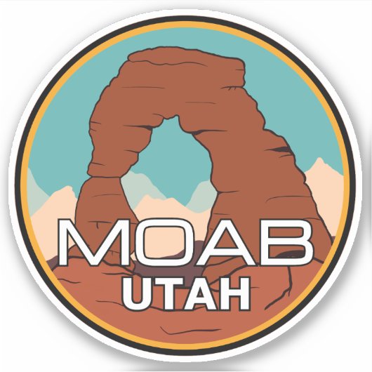 Moab Utah Sticker (Voorkant)