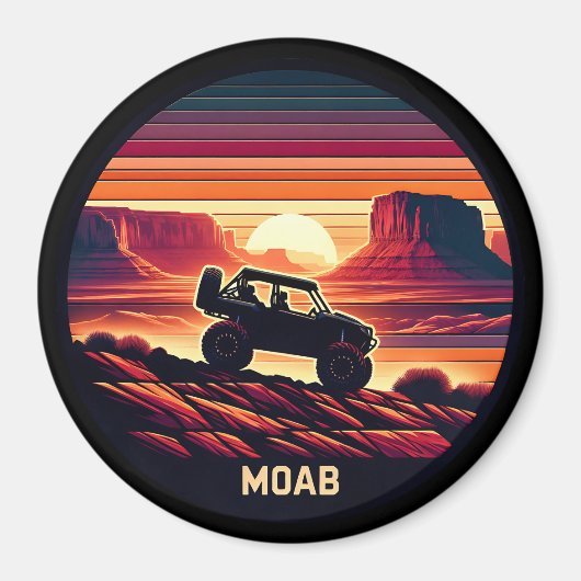 Moab Utah UTV Sunset Red Rocks Magneet (Voorkant)