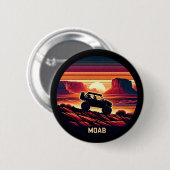 Moab Utah UTV Sunset Red Rocks Ronde Button 5,7 Cm (Voorkant /achterkant)