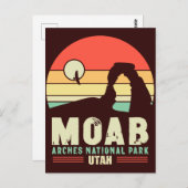 Moab Utah woestijn Sunset Retro Souvenir 60s Briefkaart (Voorkant / Achterkant)