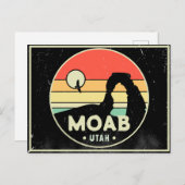 Moab Utah woestijn Sunset Retro Souvenir 60s Briefkaart (Voorkant / Achterkant)