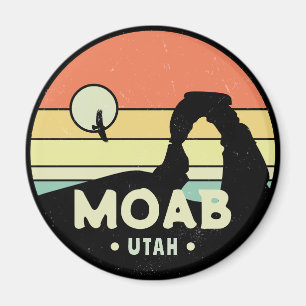 Moab Utah woestijn Sunset Retro Souvenir 60s Magneet