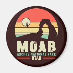 Moab Utah  woestijn Sunset Retro Souvenir 60s Magneet