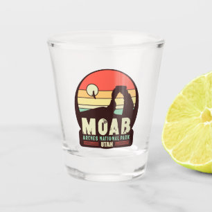 Moab Utah woestijn Sunset Retro Souvenir 60s Shot Glas