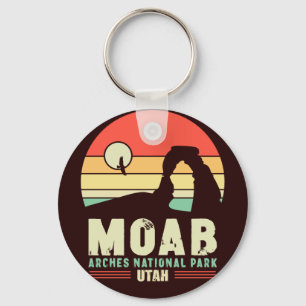 Moab Utah woestijn Sunset Retro Souvenir 60s Sleutelhanger