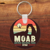 Moab Utah  woestijn Sunset Retro Souvenir 60s Sleutelhanger (Achterkant)