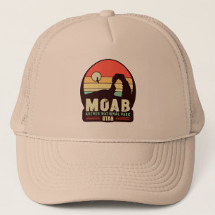 Moab Utah woestijn Sunset Retro Souvenir 60s Trucker Pet