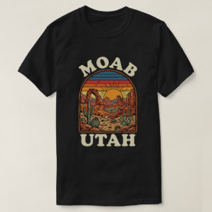 Moab Utah Woestijn Zonsondergang Retro Zuidweste T-shirt