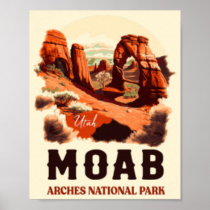 Moab Utah  - Zonneartsavontuur in openlucht Poster