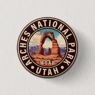 Moab Utah - Zonneartsavontuur in openlucht Ronde Button 3,2 Cm