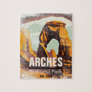 Moab Utah Zonsondergang Bogen Waterverf Outdoor Legpuzzel