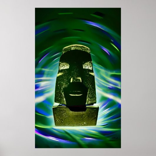 Moai Boat Poster (Voorkant)