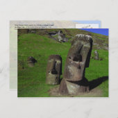 Moai op paaseiland (Rapa Nui) Briefkaart (Voorkant / Achterkant)