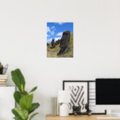 Moai op Rano Raraku, Paaseiland Poster (Thuiskantoor)