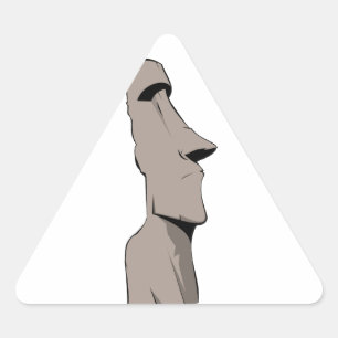 Moai (Paaseiland) Driehoek Sticker