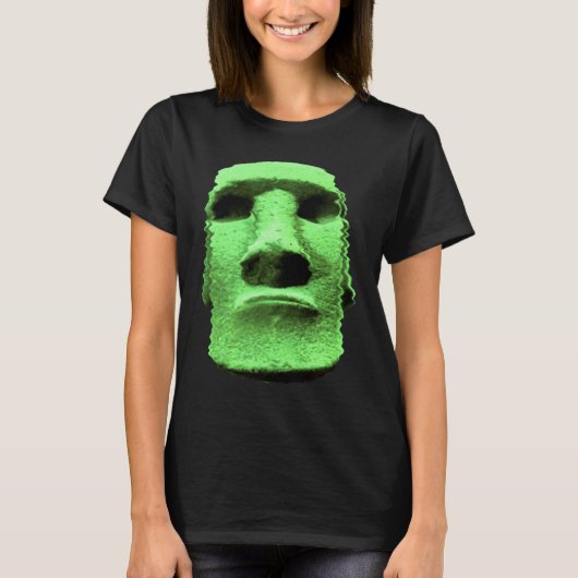 Moai standbeeld Paaseiland Rapa Nui Monolith T-shirt (Voorkant)