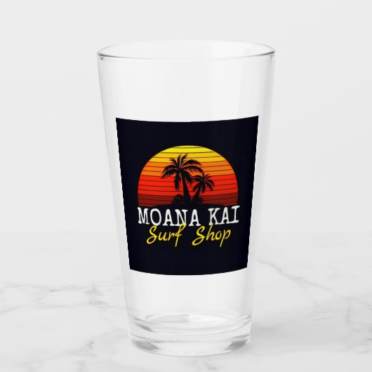 Moana Kai Surf Shop Glass Tumbler (Voorkant)
