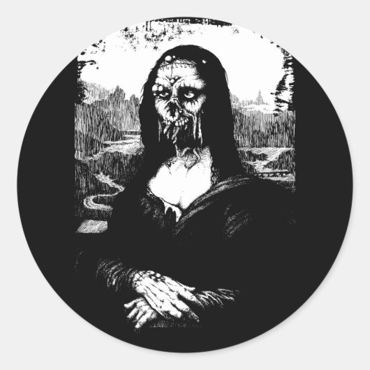 Moaning Lisa autocollant rond (Devant)