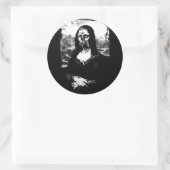 Moaning Lisa autocollant rond (Sac)
