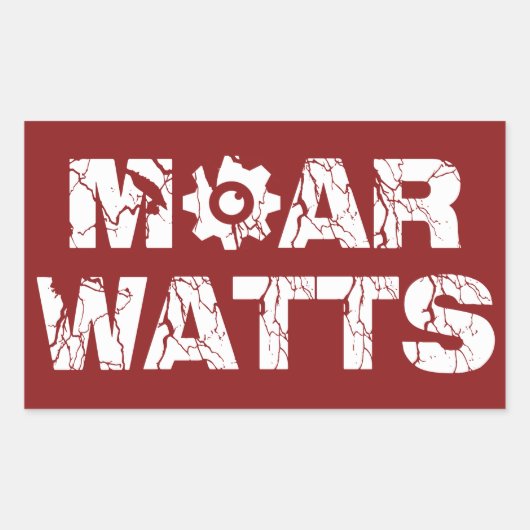 Moar Watts Rechthoekige Sticker (Voorkant)