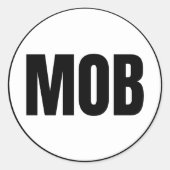 MOB - Autocollant rond mobile classique (Devant)