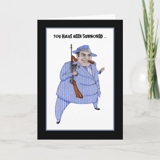 Mob Boss Murder Mystery Invitation Kaart (Voorkant)