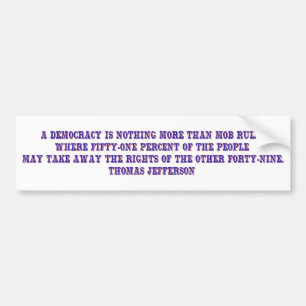 Mob-regel Bumpersticker