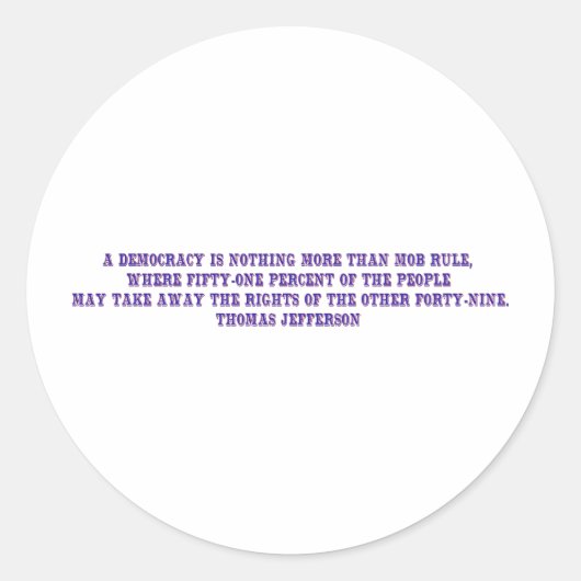 Mob-regel Ronde Sticker (Voorkant)