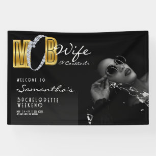 Mob Wife & Cocktails Zwarte Bach Meisjesuitje Spandoek