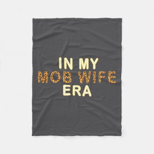 Mob Wife Era Shirt Swea Funny Gift For Women  Fleece Deken (Voorkant)